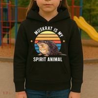 Muskrat Is My Spirit Animal Kids Hoodie thumb 3