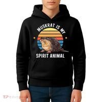 Muskrat Is My Spirit Animal Kids Hoodie thumb 4