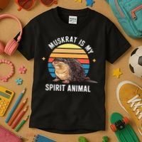 Muskrat Is My Spirit Animal Kids T-Shirt thumb 3