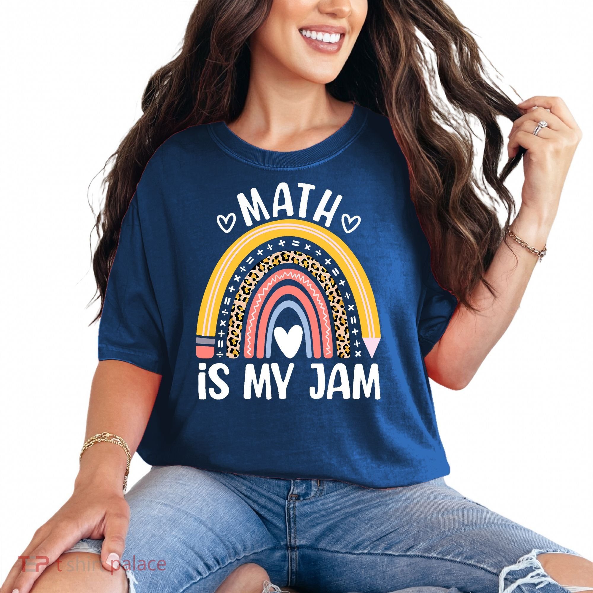 Math Is My Jam First Day Back To School Math Teacher Student Comfort Colors T-Shirt