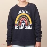 Math Is My Jam First Day Back To School Math Teacher Student Women's Sweatshirt thumb 0