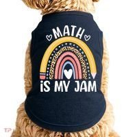 Math Is My Jam First Day Back To School Math Teacher Student Doggie Tank thumb 0