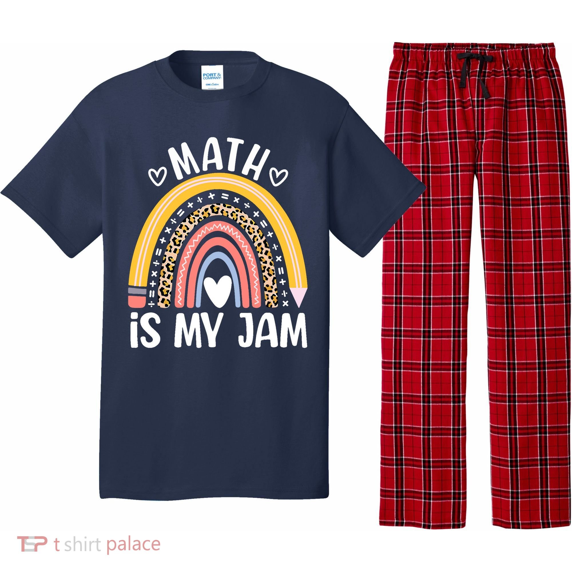 Math Is My Jam First Day Back To School Math Teacher Student Pajama Set