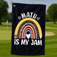 Math Is My Jam First Day Back To School Math Teacher Student Golf Towel thumb 1