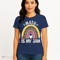 Math Is My Jam First Day Back To School Math Teacher Student Women's T-Shirt thumb 4