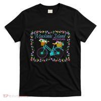 Mackinac Island Michigan Gift Vintage Bike T-Shirt thumb 0
