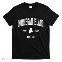 Monhegan Island Maine Me Vintage Athletic Sports T-Shirt thumb 0