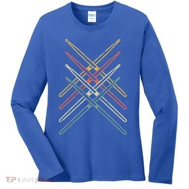 Musical Instrut Music Drummer Drumsticks Drums Gift Women's Long Sleeve Shirt