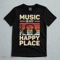 Music Is My Happy Place Musician Outfit EDM Music Lovers DJ T-Shirt thumb 5