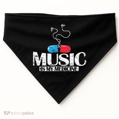 Music Is My Medicine USA-Made Doggie Bandana
