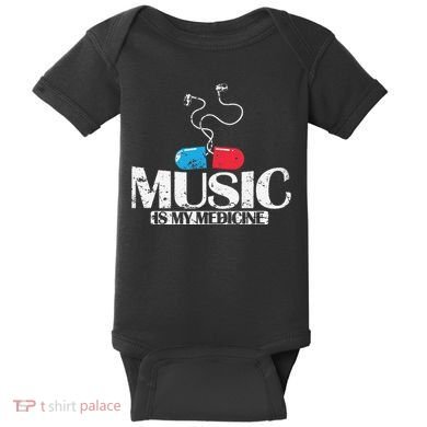 Music Is My Medicine Baby Bodysuit