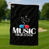 Music Is My Medicine Golf Towel thumb 1