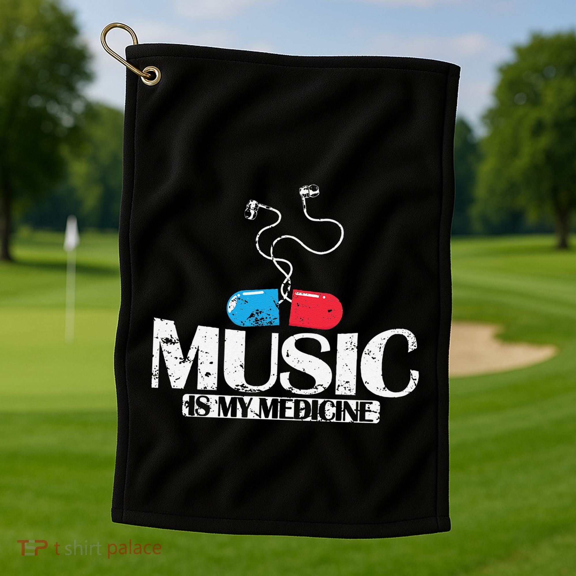 Music Is My Medicine Golf Towel