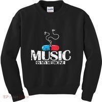 Music Is My Medicine Kids Sweatshirt thumb 0