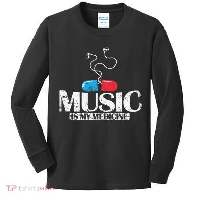 Music Is My Medicine Kids Long Sleeve Shirt