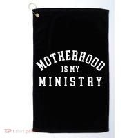 Motherhood Is My Ministry Christian Golf Towel thumb 0