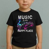 Music Is My Happy Place Inspiring Music Novelty Gift Toddler T-Shirt thumb 2