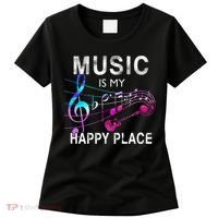 Music Is My Happy Place Inspiring Music Novelty Gift Women's T-Shirt thumb 0