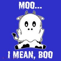 Moo I Mean Boo Funny Ghost Cow Print Halloween Gift Women's Tank Top thumb 5