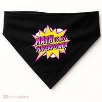 Math Is My Superpower Superhero Comic Algebra Lover USA-Made Doggie Bandana thumb 0