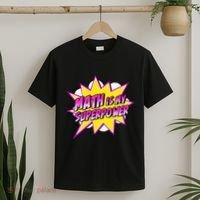 Math Is My Superpower Superhero Comic Algebra Lover T-Shirt thumb 2