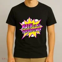 Math Is My Superpower Superhero Comic Algebra Lover T-Shirt thumb 3