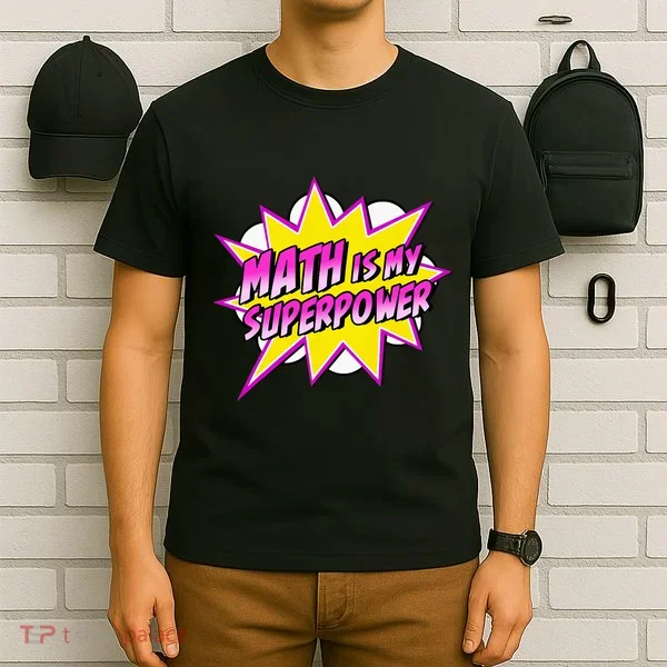 Math Is My Superpower Superhero Comic Algebra Lover T-Shirt