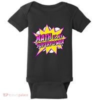 Math Is My Superpower Superhero Comic Algebra Lover Baby Bodysuit thumb 0