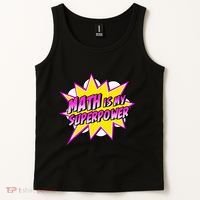 Math Is My Superpower Superhero Comic Algebra Lover Tank Top thumb 2