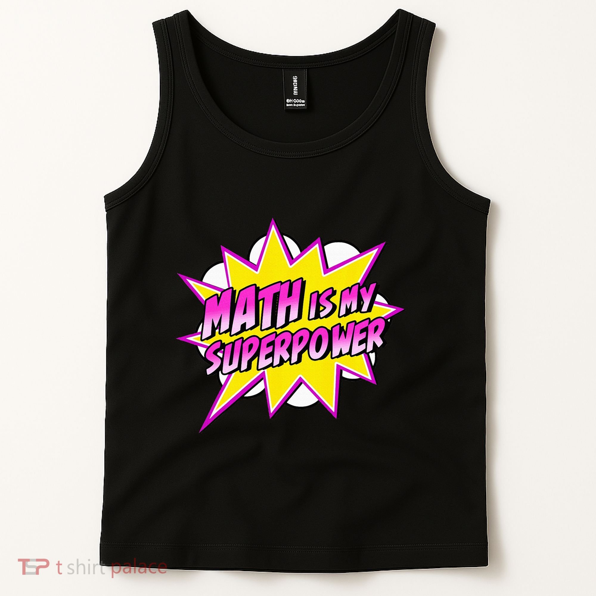 Math Is My Superpower Superhero Comic Algebra Lover Tank Top