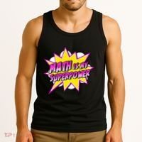 Math Is My Superpower Superhero Comic Algebra Lover Tank Top thumb 3
