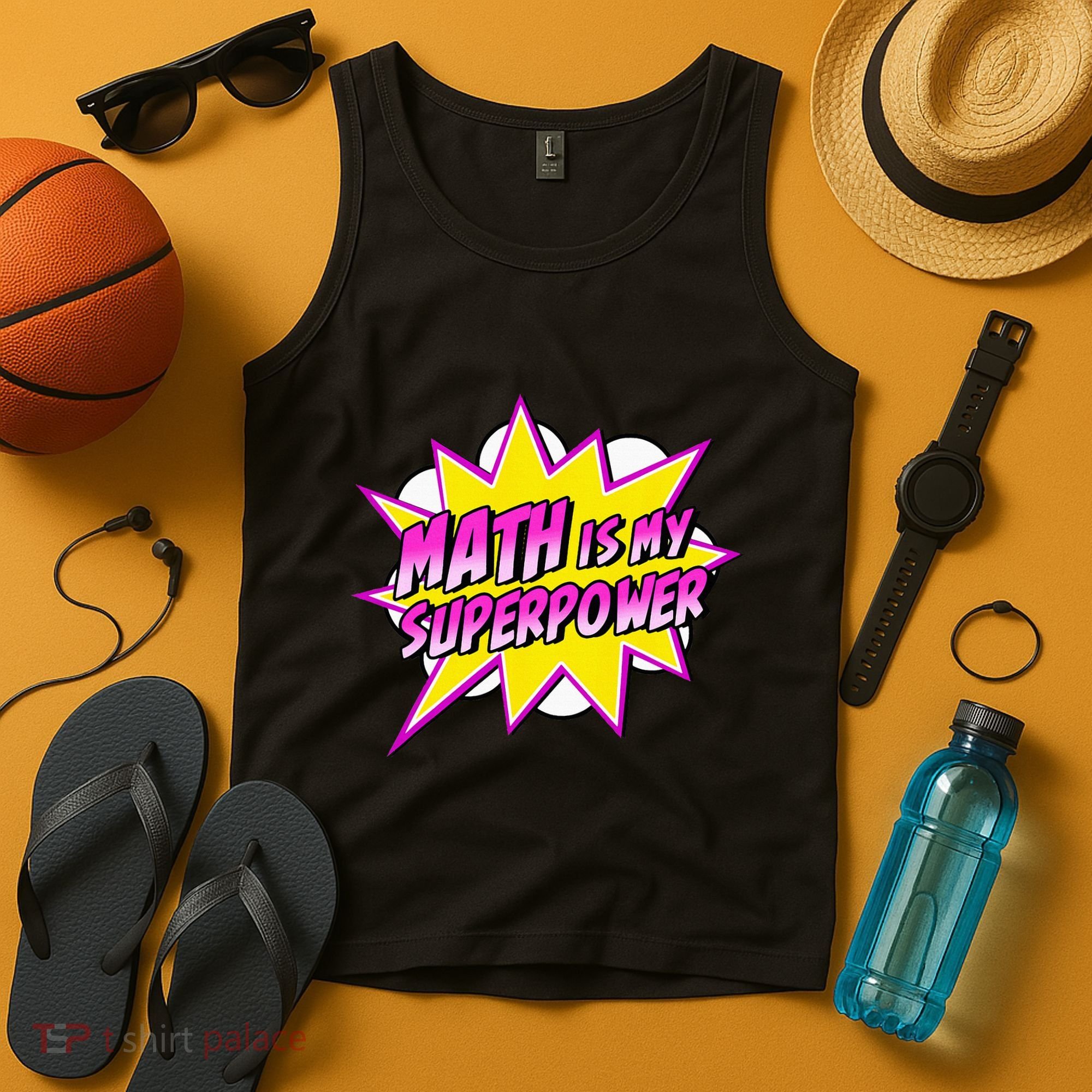 Math Is My Superpower Superhero Comic Algebra Lover Tank Top