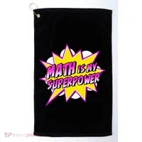 Math Is My Superpower Superhero Comic Algebra Lover Golf Towel thumb 0