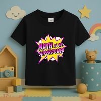 Math Is My Superpower Superhero Comic Algebra Lover Toddler T-Shirt thumb 3