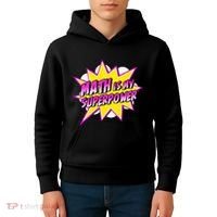 Math Is My Superpower Superhero Comic Algebra Lover Kids Hoodie thumb 4