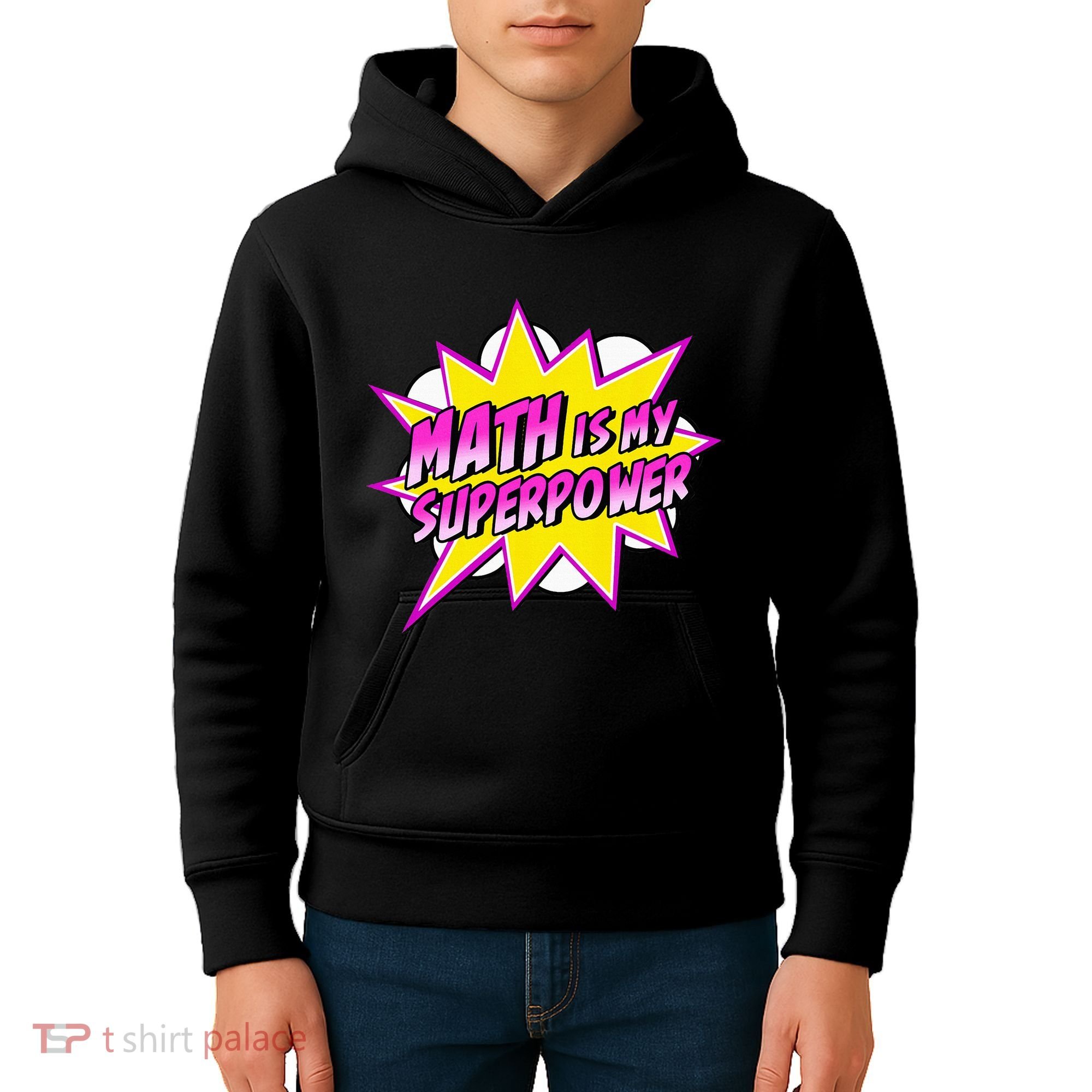 Math Is My Superpower Superhero Comic Algebra Lover Kids Hoodie