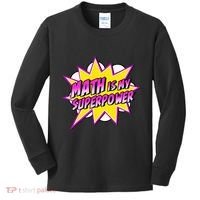 Math Is My Superpower Superhero Comic Algebra Lover Kids Long Sleeve Shirt thumb 0