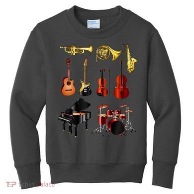 Musical Instruments Kids Sweatshirt