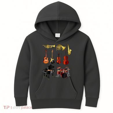 Musical Instruments Kids Hoodie