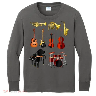 Musical Instruments Kids Long Sleeve Shirt