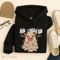 Moo I Mean Boo Funny Halloween Pig Ghost Hoodie thumb 4