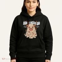 Moo I Mean Boo Funny Halloween Pig Ghost Hoodie thumb 5