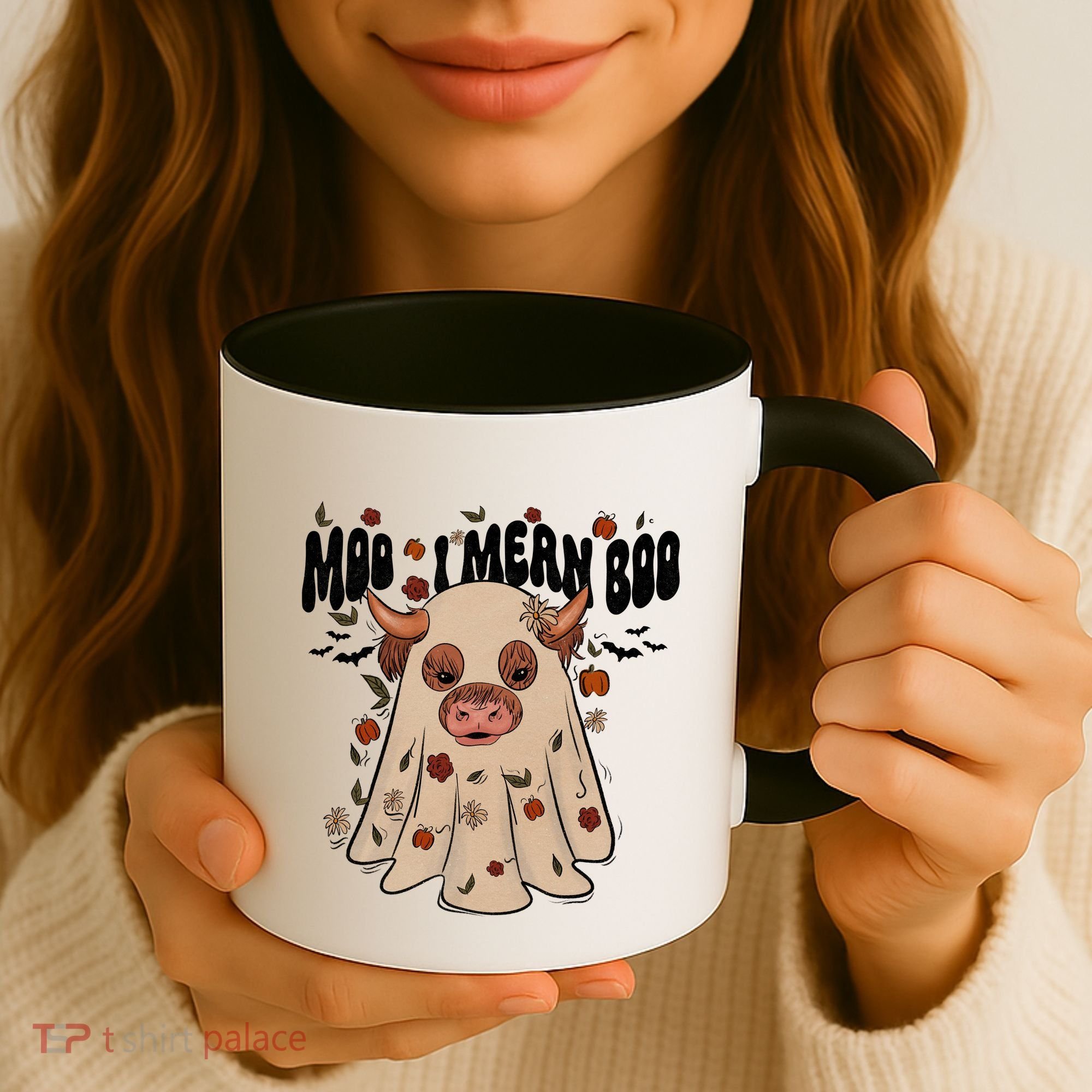 Moo I Mean Boo Funny Halloween Pig Ghost Coffee Mug