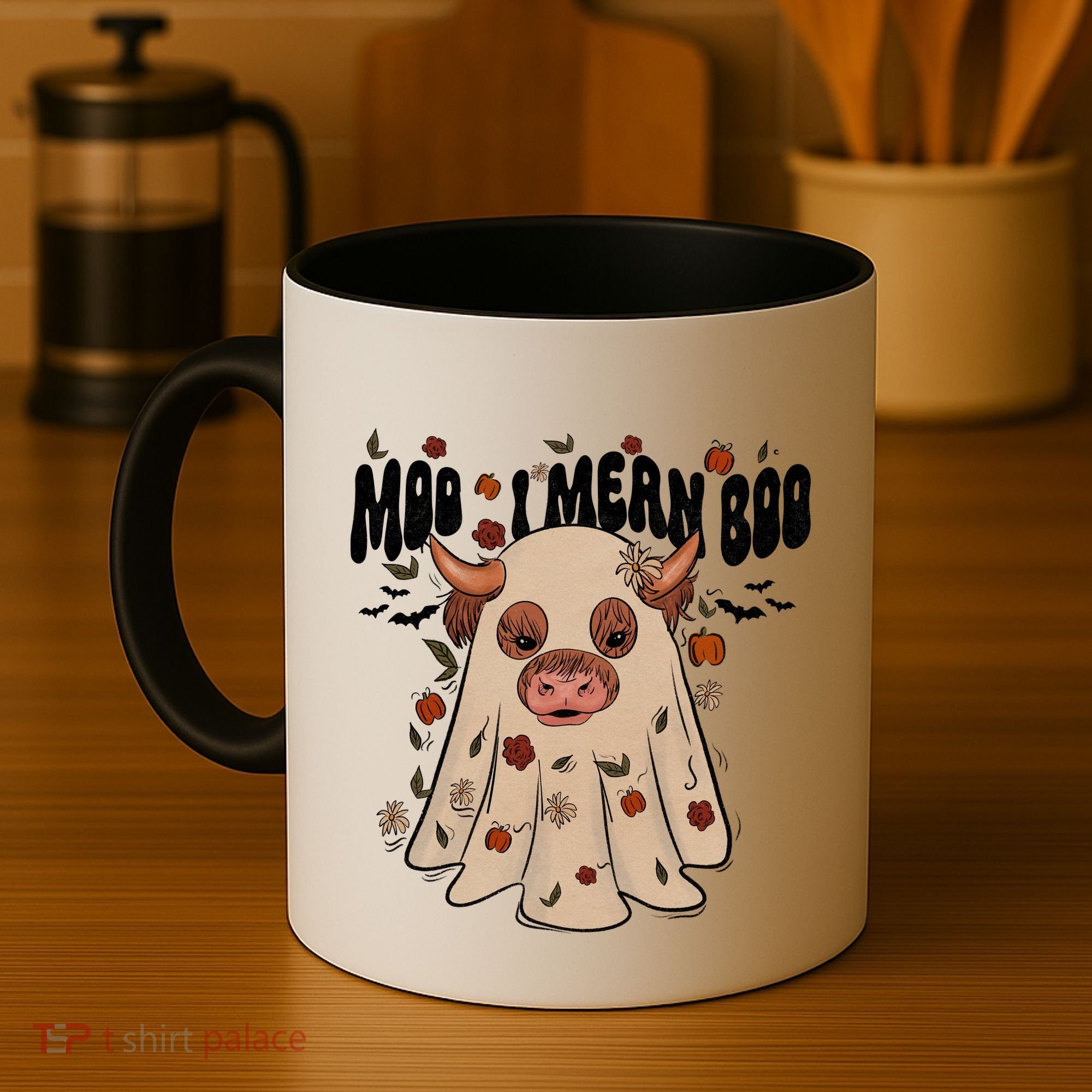 Moo I Mean Boo Funny Halloween Pig Ghost Coffee Mug