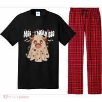 Moo I Mean Boo Funny Halloween Pig Ghost Pajama Set thumb 0