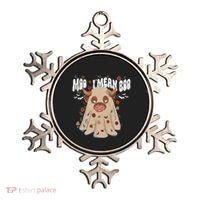 Moo I Mean Boo Funny Halloween Pig Ghost Ornament thumb 0