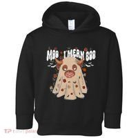 Moo I Mean Boo Funny Halloween Pig Ghost Toddler Hoodie thumb 0