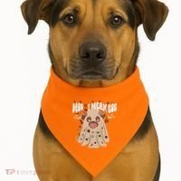 Moo I Mean Boo Funny Halloween Pig Ghost USA-Made Doggie Bandana thumb 1