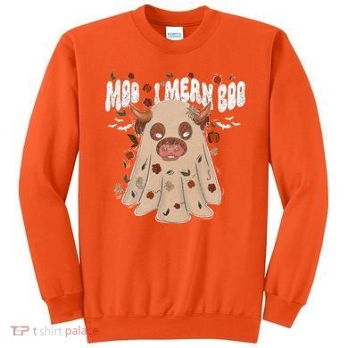 Moo I Mean Boo Funny Halloween Pig Ghost Sweatshirt