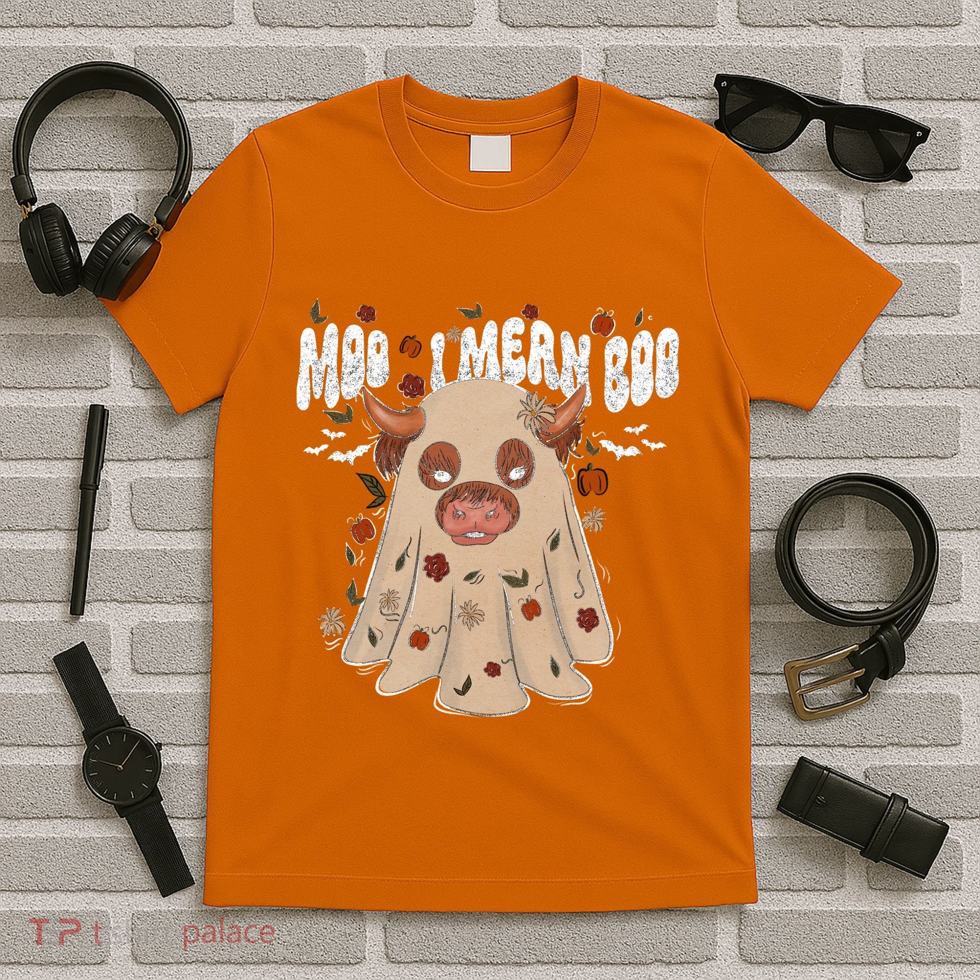 Moo I Mean Boo Funny Halloween Pig Ghost T-Shirt